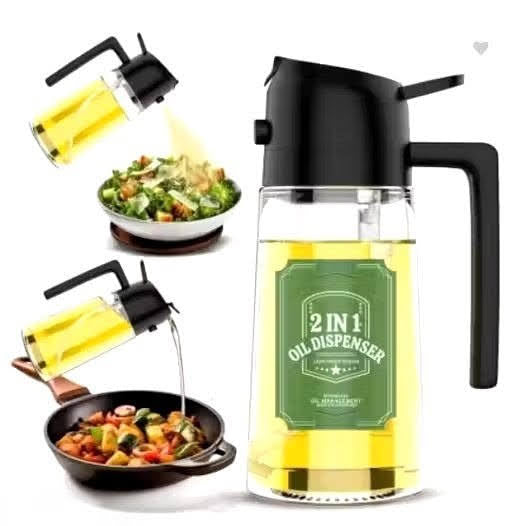 2-in-1 Oil Sprayer & Dispenser Bottle