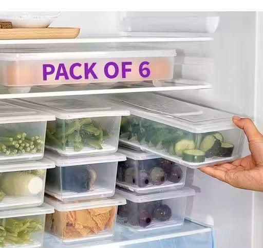 Fridge Storage Containers Set – Pack of 6