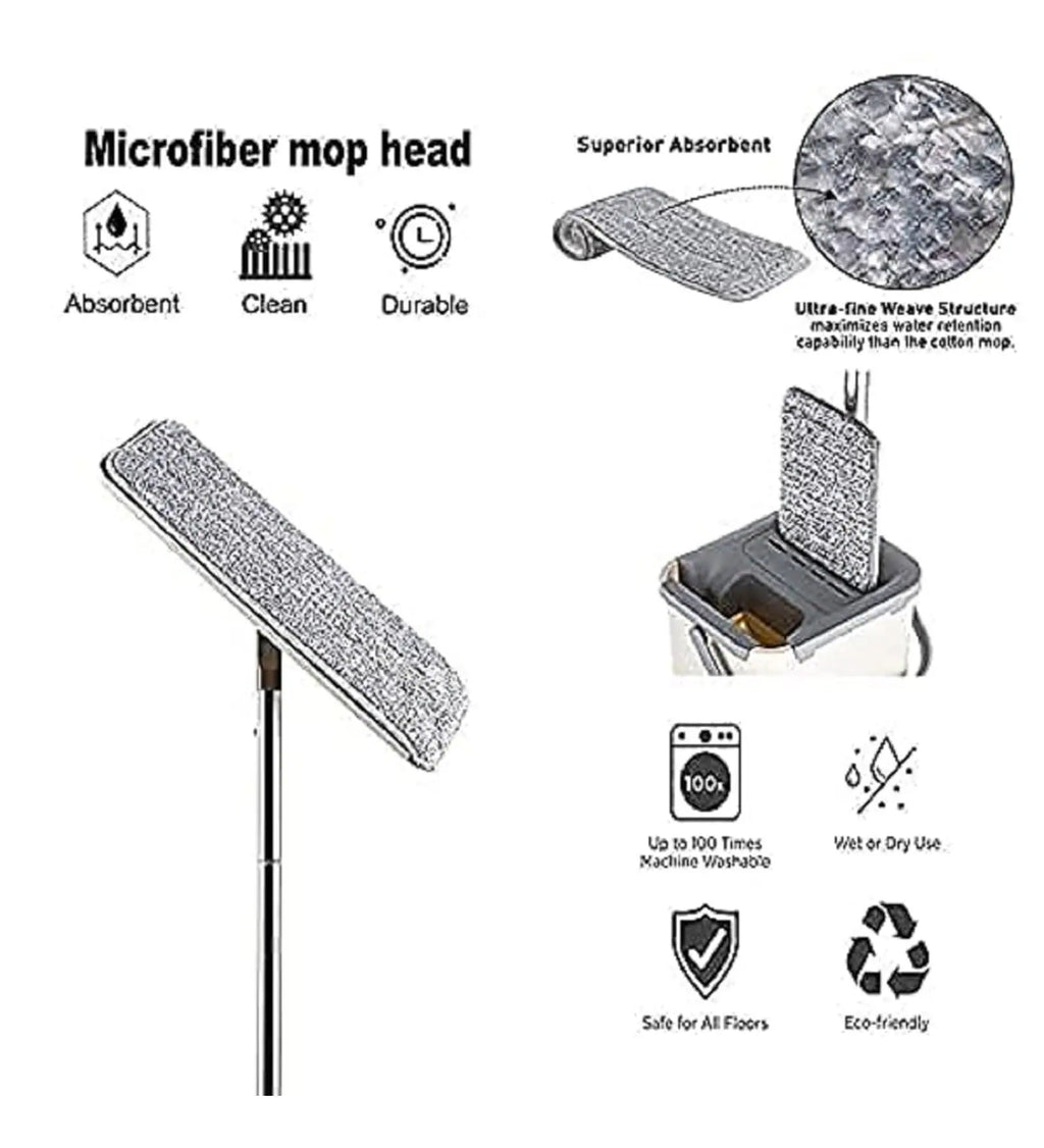 Premium 360° Flexible Floor Mop with Bucket – Smart Cleaning Made Effortless